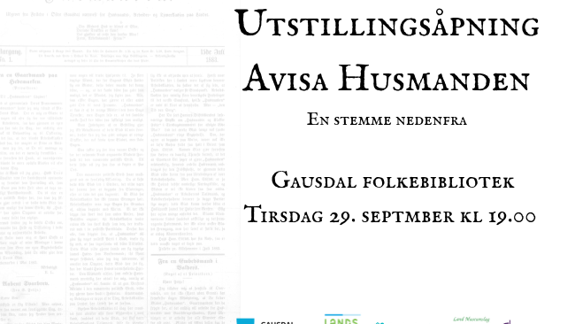 Lenke til artikkel: Utstilling om Avisa Husmanden kommer til Gausdal