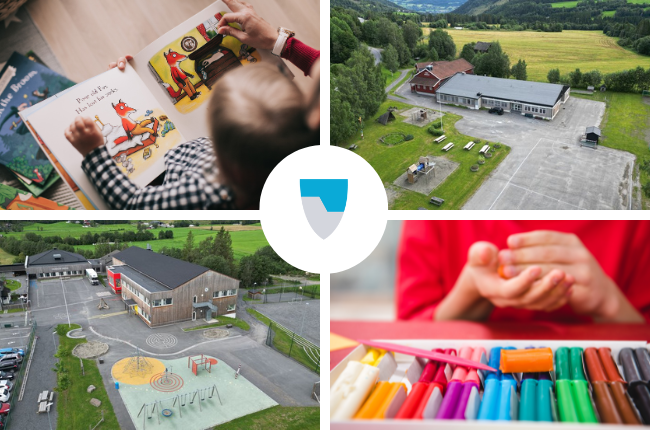 Illustrasjon barnehage og skolestruktur